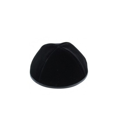 Kippa noir en velours