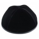 Kippa noir en velours