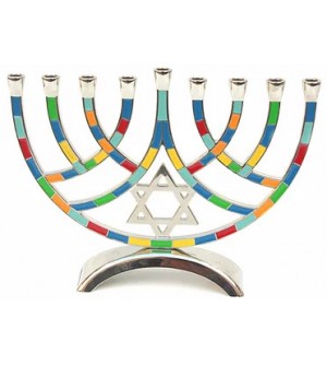 Hanoukia Demi lune Magen David multicolor