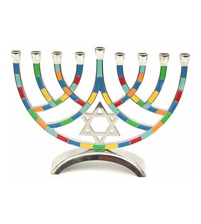 Hanoukia Demi lune Magen David multicolor