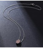 collier avec pendentif main de fatma rose