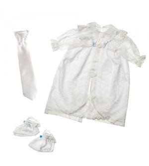 Robe tenue bébé pour Brit Mila avec cravate et chaussettes