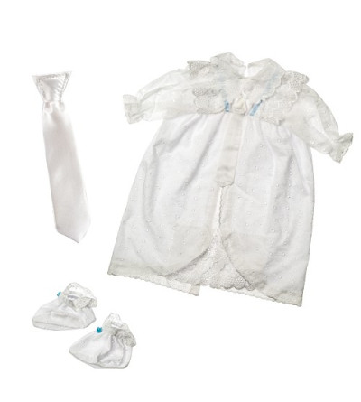 Robe tenue bébé pour Brit Mila avec cravate et chaussettes