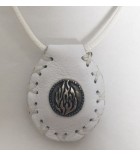 Collier amulette Breslev - Blanc