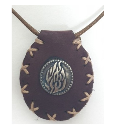 Collier amulette Breslev - Marron