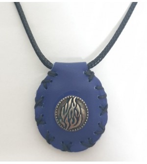 Collier amulette Breslev - Bleu