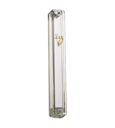 Boitier de Mezouza - plastique transparent 12 cm