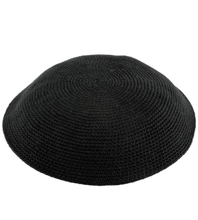 Kippa noir en tissu 17 cm