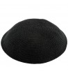 Kippa noir en tissu 17 cm