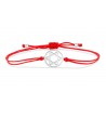 Bracelet fil rouge - etoile de David argent