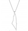 collier avec pendentif Israel argent