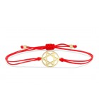 Bracelet fil rouge - etoile de David or