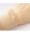 Bracelet etoile de David or