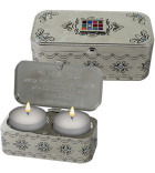 Bougeoirs de voyage en nickel avec pierres Choshen