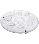 Plateau du Seder de Roch Hachana en verre et cristal